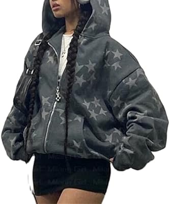 Veste à capuche zippée très grunge alt emo way 2k veste. DIAYTAR COTE D'IVOIRE se distingue par sa capacité à offrir une expérience d'achat en ligne personnalisée et enrichissante. Les clients peuvent profiter de promotions régulières, de réductions exclusives et de programmes de fidélité pour maximiser leurs économies. Avec son équipe de service client dédiée, DIAYTAR COTE D'IVOIRE est toujours prête à répondre aux questions et aux préoccupations des clients, renforçant ainsi la confiance et la satisfaction de ses utilisateurs.