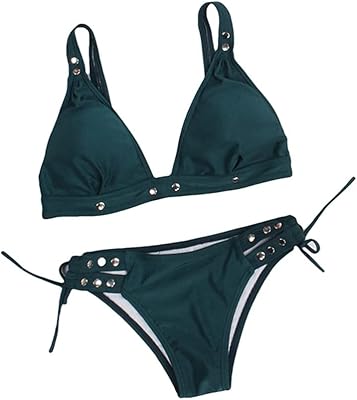 Bikini large bandoulière rivet évidé sable plage bikinis ensemble maillots de bain femmes maillot de bain. DIAYTAR COTE D'IVOIRE est une boutique en ligne généraliste qui offre une expérience d'achat unique et intégrée, avec une sélection immense de produits de qualité à des prix compétitifs. Avec plus de 300 000 références disponibles, les clients peuvent profiter d'une navigation intuitive et d'un service client de haute qualité. C'est l'endroit parfait pour ceux qui cherchent à faciliter leurs achats en ligne.