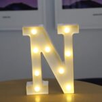 Tiardi led alphabet lettre lampes de table en plastique illuminent les mots