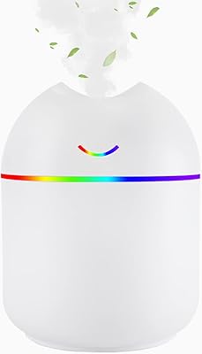 Mini humidificateur de bureau usb portable de 300 ml avec 7 veilleuses led