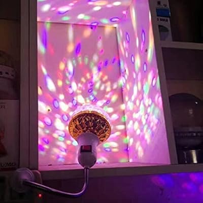 Lumière boule magique rotative colorée, lumière disco rotative colorée avec prises, lumière