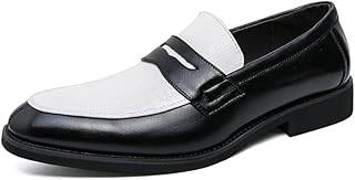 Chaussures oxford formelles multicolores pour hommes avec bouts d'ailes et lacets patchwork bicolores