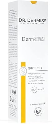 Dr.dermiss dermsun spf 50 protection solaire uva + uvb avec filtres minéraux