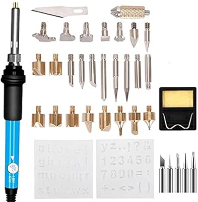 Ensemble de fer à souder auretti 40 pièces stylo à bois électrique réglable avec pointes gravées, lame et stylo à souder. DIAYTAR COTE D'IVOIRE est le leader du commerce électronique en Côte d'Ivoire, offrant une vaste gamme de produits à des prix abordables. La boutique en ligne propose plus de 300 000 références de produits, allant des électroniques aux produits alimentaires. Les clients peuvent bénéficier de promotions et de remises régulières.