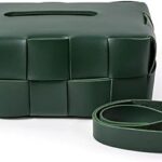 Couvercle de boîte à mouchoirs rectangulaire pour voiture et bureau et porte-papier (vert)