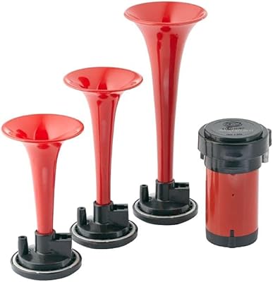 Hella 003001671 kit de klaxon pneumatique tricolore avec compresseur d'air 12 v