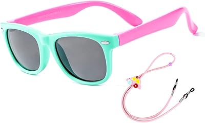 Lunettes de soleil polarisées flexibles pour enfants, lunettes de soleil pour filles