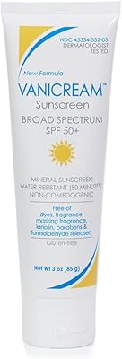 Crème solaire vanicream à large spectre spf 50+ oz, 3 onces