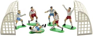 Bestonzon décorations de cupcakes de joueur d'équipe de football avec figurine de but
