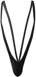 Sous-vêtements mankini extensibles avec bretelles en v pour hommes, style fête amusante, t118