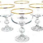 Tasse à glace plaquée or 200 ml, lot de 6 pièces