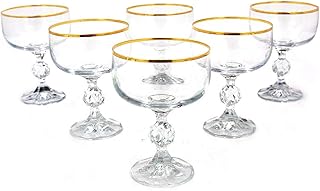 Tasse à glace plaquée or 200 ml, lot de 6 pièces