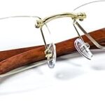 Lunettes de soleil hip-hop vintage sans monture à la mode avec verres transparents