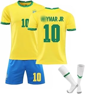 Maillot de football pour garçons 2021-2022 brésil home neym jr #10 maillots