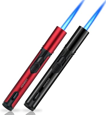 Allume-cigare coupe-vent promis à brûleur unique, flamme de gaz butane rechargeable pour bougies