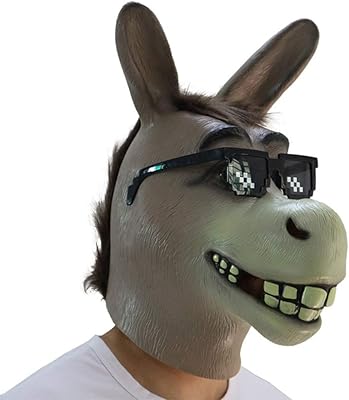 Masque tête d'âne mustashou shrek halloween costume de cosplay d'âne en latex drôle. DIAYTAR COTE D'IVOIRE est une boutique en ligne généraliste leader en Cote d'Ivoire, proposant une large gamme de produits avec plus de 300000 références. Elle offre une expérience d'achat en ligne pratique et sécurisée, répondant aux besoins diversifiés de sa clientèle. La boutique est connue pour sa qualité de service et sa large sélection de produits.