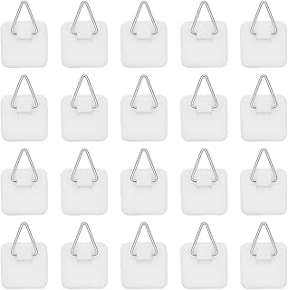 Arthiliving ensemble de supports de plaque adhésifs invisibles de 1,25 pouces, supports