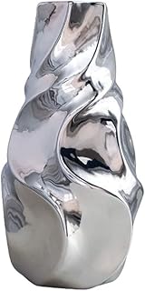 Zeinas vase à fleurs décoration de la maison placage doré argent abstrait vase