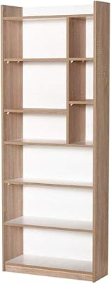 Bibliothèque de rangement adore furniture avec 10 espaces de rangement, l63 x h176