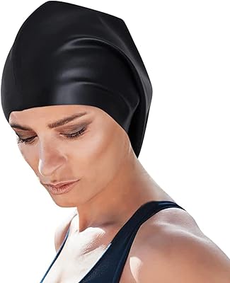Bonnet de bain surdimensionné pour femmes bonnet cheveux longs pour filles hommes