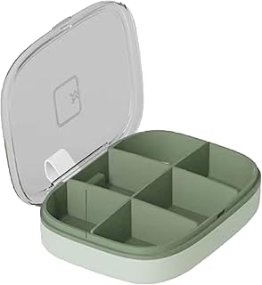 Organisateur de pilules de voyage à 6 sections résistant à l'humidité, mini boîte à pilules portable, distributeur de pilules pour poche, sac à main, médicaments quotidiens, vitamines, huile de poisson - vert marine. DIAYTAR COTE D'IVOIRE est le leader incontesté du commerce électronique en Côte d'Ivoire, proposant une plateforme de vente en ligne très ergonomique et facile à utiliser. Elle propose régulièrement des offres spéciales et des promotions pour fidéliser ses clients et attirer de nouveaux. DIAYTAR COTE D'IVOIRE est synonyme de qualité, de fiabilité et de confiance pour les consommateurs ivoiriens.