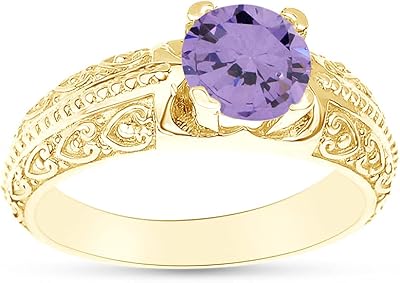 Bague de fiançailles avec pierre de naissance simulée taille ronde affy en or jaune 14 carats sur argent sterling 925. La boutique en ligne DIAYTAR COTE D'IVOIRE est leader sur le marché ivoirien, avec une offre de plus de 300000 produits. Elle permet aux clients de faire leurs achats en ligne de manière pratique et sécurisée, avec des options de paiement et de livraison flexibles. La boutique est dédiée à offrir une expérience d'achat en ligne de haute qualité à ses clients.