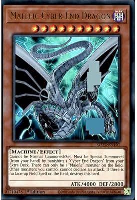 Yugioh singles gfp2-en101 1ère édition maléfique cyber ​​end dragon carte ultra rare fantômes