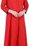 Vihaan impex indian kurtis blazer long pour femme kurti rouge uni pour femme