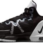 Chaussure de basket-ball lebron witness 6 (team) pour hommes, noir/blanc, taille américaine