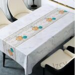 Chemin de table de salle à manger rectangulaire de luxe, imperméable, sans huile