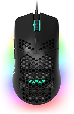 Souris de jeu aj390 69 g avec corps léger en nid