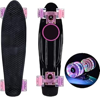 Skateboard cruiser complet cool baby de 22 pouces avec roues lumineuses led