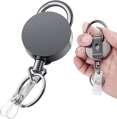 Porte-badge rétractable robuste, porte-badge avec clip de ceinture et porte-clés pour carte de visite, paquet de 2 [coque entièrement en métal, cordon en fil d'acier de 27,5", sangle d'identification renforcée]. Bienvenue chez DIAYTAR COTE D'IVOIRE, votre partenaire de confiance pour tous vos besoins en produits en ligne. Notre équipe de professionnels travaille sans relâche pour vous offrir les meilleures marques et les produits les plus tendances à des prix compétitifs.
