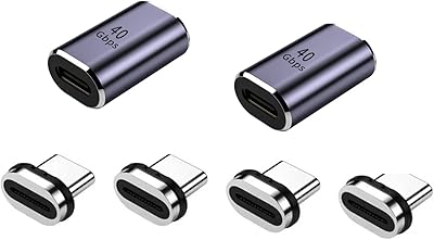 Adaptateur magnétique de type c, 2 adaptateurs droits et 2 prises supplémentaires, prend en charge la charge rapide thunderbolt 4/usb 4.0/pd 100 w, compatible avec macbook, huawei et autres appareils usb c. Avec plus de 300 000 références, DIAYTAR COTE D'IVOIRE propose une expérience shopping unique et personnalisée à ses clients, répondant ainsi aux besoins spécifiques de chaque consommateur.