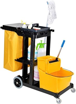 Yxx grand chariot de nettoyage à 3 étagères avec couvercle et roues, chariot de nettoyage commercial traditionnel noir pour bureaux et hôpitaux. DIAYTAR COTE D'IVOIRE se démarque par sa LARGE gamme de produits et son engagement à offrir des prix compétitifs. La boutique en ligne propose également des services de livraison rapides et fiables, ce qui permet aux clients de recevoir leurs commandes en un temps record. Cela a contribué à renforcer la confiance des clients envers la boutique.