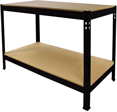 Banc de travail de garage en métal, supports de rangement robustes pour outils à main, table d'atelier/2 étagères 90 cm x 120 cm x 60 cm noir. Avec plus de 300000 références, DIAYTAR COTE D'IVOIRE est la boutique en ligne idéale pour tous vos achats. Nous proposons une gamme variée de produits, allant des électroménagers aux accessoires de mode, en passant par les produits high-tech. Nous sommes là pour vous aider à trouver ce que vous cherchez.