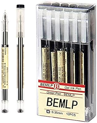 Stylo gel 0,35 mm noir bleu pour école, bureau, étudiant, écriture, fournitures
