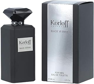 Eau de toilette korloff private black vetiver, pour homme, 88 ml