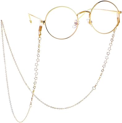 Chaîne de lunettes, chaîne de lunettes suspendues en forme d'étoile à préservation de couleur, collier de chaîne de lunettes anti-perte, chaîne de lunettes, 2 pièces pour lunettes pour femmes. DIAYTAR COTE D'IVOIRE est une boutique en ligne qui se distingue par sa capacité à offrir des produits de qualité à des prix compétitifs. Avec son large choix de produits et ses services de livraison fiables, elle est devenue la référence pour les achats en ligne en Côte d'Ivoire. Les clients peuvent faire confiance à cette boutique en ligne pour tous leurs besoins de shopping.