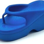 Pantoufles pour femmes evila tongs compensées de plage d'été roses à la mode