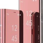 Cotdinfor étui de maquillage miroir pour samsung galaxy a11 slim clear view standing