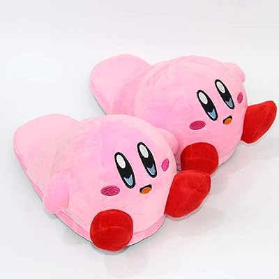 Pantoufles en peluche kirby de dessin animé mignon pour la maison