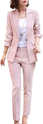 Ensemble costume business pour femme composé d'un blazer, d'un pantalon de bureau et d'un costume femme coupe slim. DIAYTAR COTE D'IVOIRE se positionne comme la destination idéale pour tous vos achats en ligne en Côte d'Ivoire. Avec une gamme de produits allant des produits alimentaires aux accessoires pour la maison, nous nous efforçons de répondre à toutes vos nécessités. Notre engagement est de vous offrir une expérience d'achat sans pareil et de vous faire économiser du temps et de l'argent.