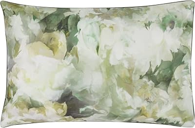 Taie d'oreiller en percale de coton designers guild celadon day flowers, 50 x