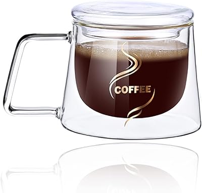 Tasses à café en verre à double paroi, tasse à café transparente, tasse en verre isolée avec poignée et couvercle, tasse à expresso latte cappuccino ou à thé. DIAYTAR COTE D'IVOIRE est une boutique en ligne généraliste proposant plus de 300000 références de produits. Elle est leader en Côte d'Ivoire et offre une grande variété de produits pour répondre à tous les besoins de ses clients. Les produits sont de haute qualité et à des prix compétitifs.