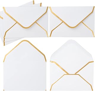 100 mini enveloppes colorées pour cartes-cadeaux en forme de v avec bords dorés pour cartes de correspondance vierges et cartes-cadeaux d'affaires (4 x 2,7 pouces, blanc). Avec plus de 300000 références, DIAYTAR COTE D'IVOIRE couvre une large gamme de besoins, du quotidien aux produits de luxe. La boutique en ligne est conçue pour être intuitive et facile à utiliser, permettant aux clients de trouver facilement ce qu'ils cherchent. Elle propose également des services de livraison rapides et fiables pour que les clients puissent recevoir leurs achats dans les meilleurs délais.