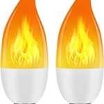 Ampoule à flamme, 3 modes d'éclairage, pointes de flamme vacillante, lampe à effet