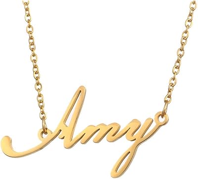 Collier prénom personnalisé collier en acier inoxydable plaqué or meilleur cadeau