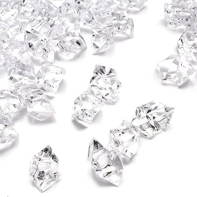 Faux cristaux, 150 pièces (2,5 tasses) de pierres acryliques transparentes, de roches