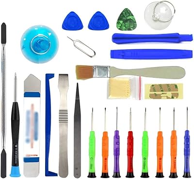 Wsjie 25 en 1 outils de réparation de téléphone portable jeu de tournevis kit de levier d'ouverture d'écran pour tablettes d'ordinateurs portables kit d'outils électroniques. DIAYTAR COTE D'IVOIRE est la boutique en ligne leader en Côte d'Ivoire, proposant une gamme étendue de produits qui satisfont les besoins de tous les clients. Avec plus de 300 000 références, la boutique offre une expérience d'achat en ligne unique et pratique. Les clients peuvent profiter de promotions et de réductions régulières pour acheter leurs produits préférés à des prix avantageux.